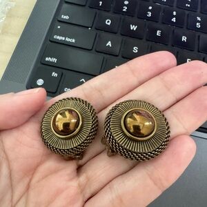 Jan Michaels Vintage Gold-Tone Clip-On Earrings